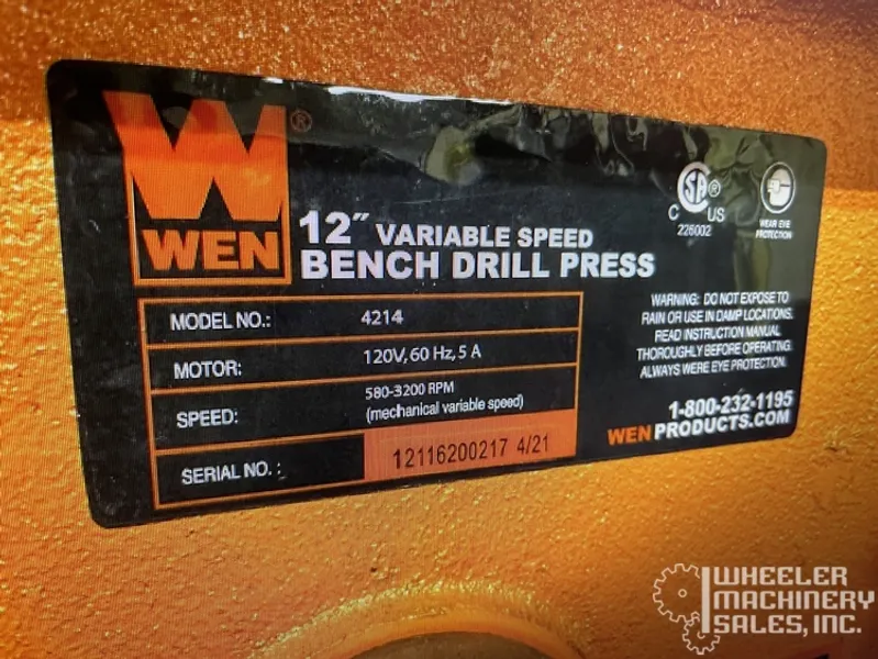 2021 Wen 4214 Table Top Drill Press #7361 #2