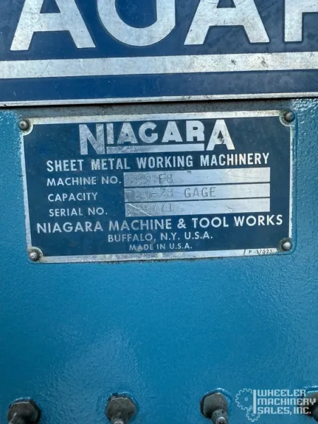 Niagara 25RF8 8-Station Rollformer 20 Ga. #7322 #1