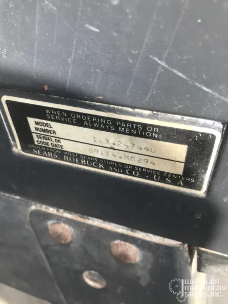 SEARS CRAFTSMAN 113-247440 VERTICAL BANDSAW 12" #6224 #1