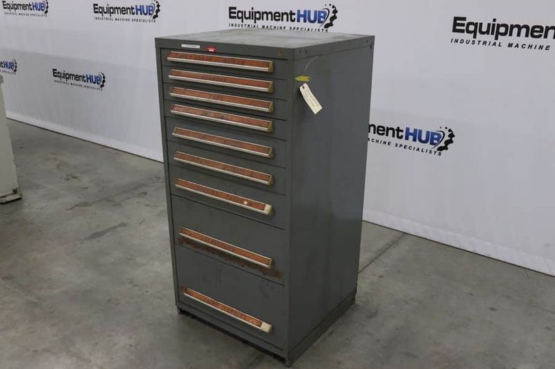 9-Drawer Industrial Storage Cabinet, Stanley Vidmar Style, 30″ W x 27-3/4″ D x 59″ H