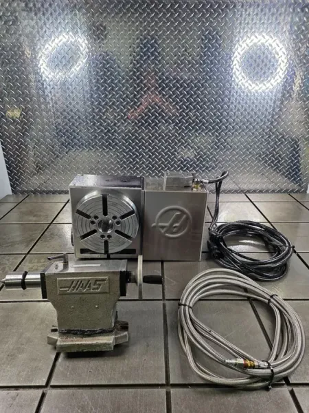 HAAS HRT-210 8.3” CNC Rotary Table 4th Axis Type & 6" Tailstock USA #8129