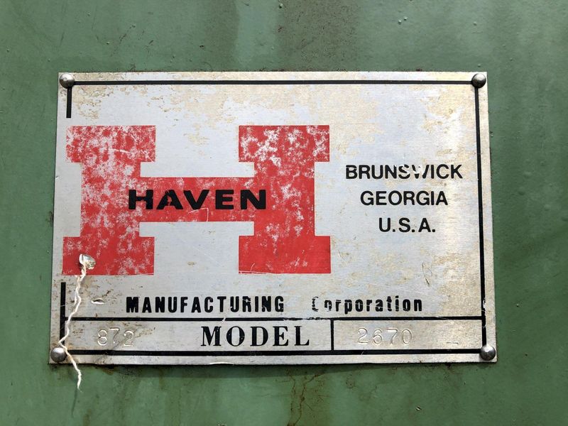 3'' X 0.135'' HAVEN MODEL 872 TUBE RE-CUT CUTOFF MACHINE: STOCK 15019