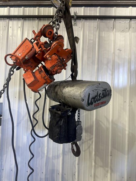 2 TON C & M LOADSTAR HOIST WITH POWER TROLLY: STOCK #78944