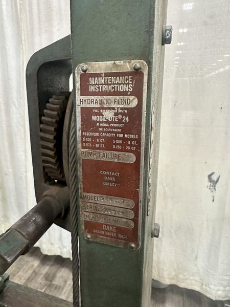 50 TON DAKE  HYDRAULIC HYDRAULIC H FRAME PRESS: STOCK #78550