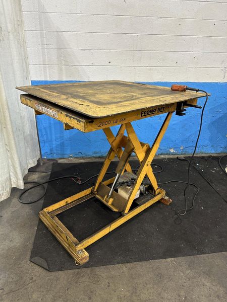 2000 LB  ECONO-LIFT HYDRAULIC SCISSOR LIFT TABLES: STOCK #77595
