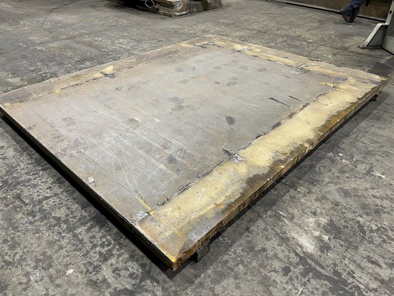 8' X 115" X 2-3/4" THICK STEEL PLATE: STOCK #74981