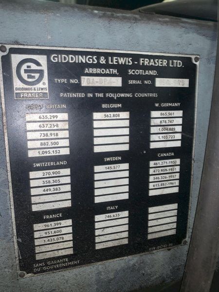 4" GIDDINGS & LEWIS MODEL #70A-DP4-T HORIZONTAL TABLE TYPE BORING MILL HBM: STOCK 13393