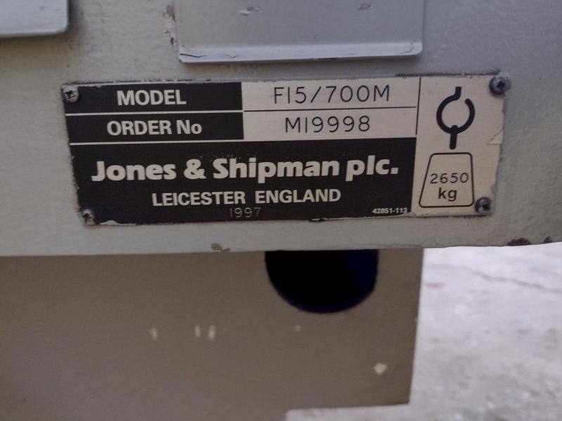 9.4" X 27" JONES & SHIPMAN MODEL #FORMAT 15-700 CNC CYLINDRICAL GRINDER: STOCK #16131