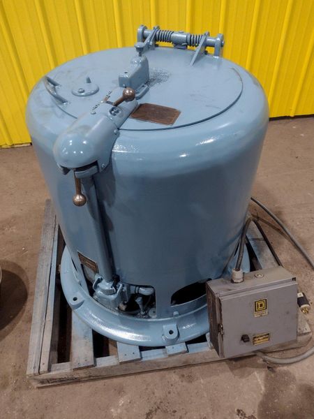100 LB X 18" X 8" BARRETT MODEL #152 EXTRACTOR CENTRIFUGE CHIP SPINNER WRINGER: STOCK #19140