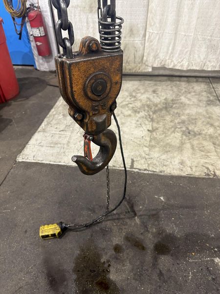 5 TON HARRINGTON ELECTRIC CHAIN-HOIST: STOCK #77409