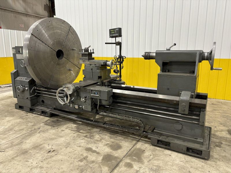 48" / 60" SWING X 84" SIRCO MODEL #PA-36 HEAVY DUTY GAP BED ENGINE LATHE, 5.5" HOLE: STOCK #2100