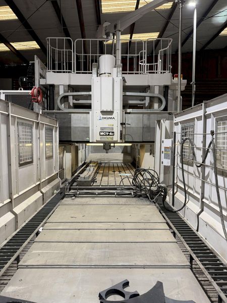 OKUMA MCV-AII, 60" X 160" TABLE, 157" X, 78" Y, 50 TAPER, 4000 RPM, 72 ATC, 59" SPINDLE TO TABLE