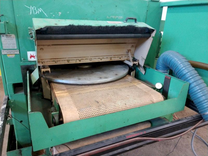 36" AEM MODEL CS360 SINGLE HEAD MULTI-DIRECTIONAL BELT GRINDER DEBURRING FINISHER: STOCK 11089
