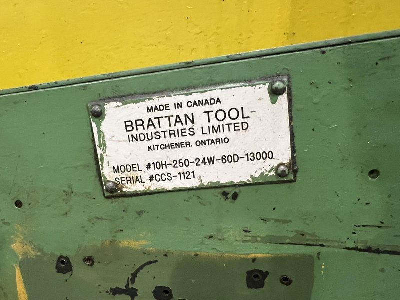 24" x .25" BRATTAN MODEL #10H-250-24W-60D-13000 MOTORIZED COIL STRIP STRAIGHTENER: STOCK #20252