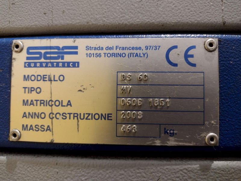 2" x 2" x 3/8" TAURING MODEL #SAF DS60 HYDRAULIC ANGLE ROLL BENDER, NEW 2003: STOCK #22814