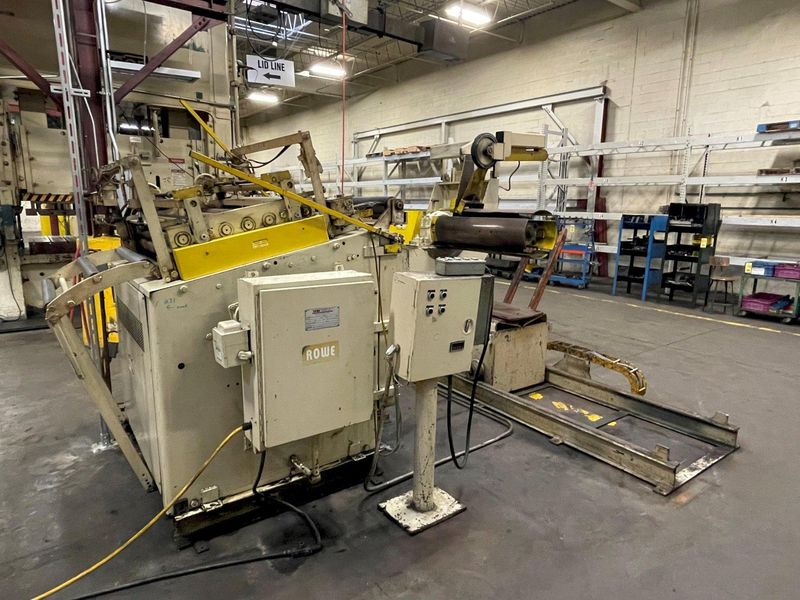 10,000 LBS. X 40" X .110" ROWE SERVO CONVENTIONAL COIL FEED LINE FOR METAL STAMPING