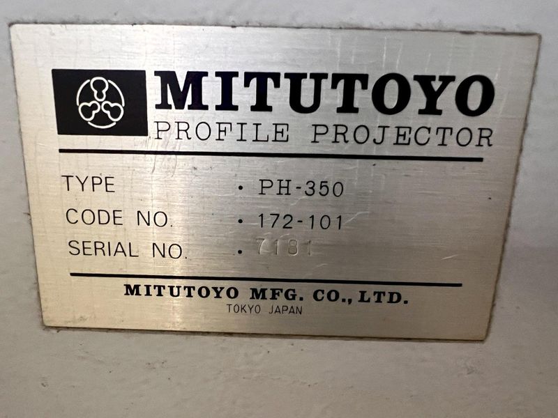 13" MITUTOYO MODEL #PH-350 INSPECTION OPTICAL COMPARATOR: STOCK #22772