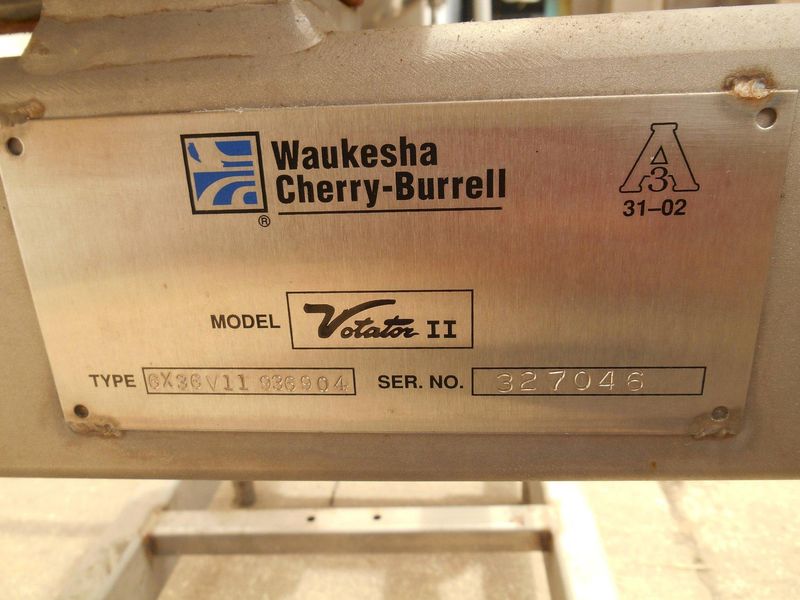 Waukesha Cherry-Burrel Votator II  || S.S. Scraped Surface Heat Exchanger