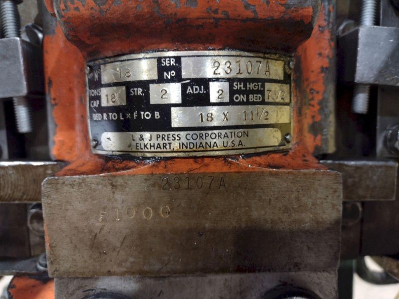 18 TON L&J OBI STAMPING PUNCH PRESS, 2" STROKE: STOCK #18263