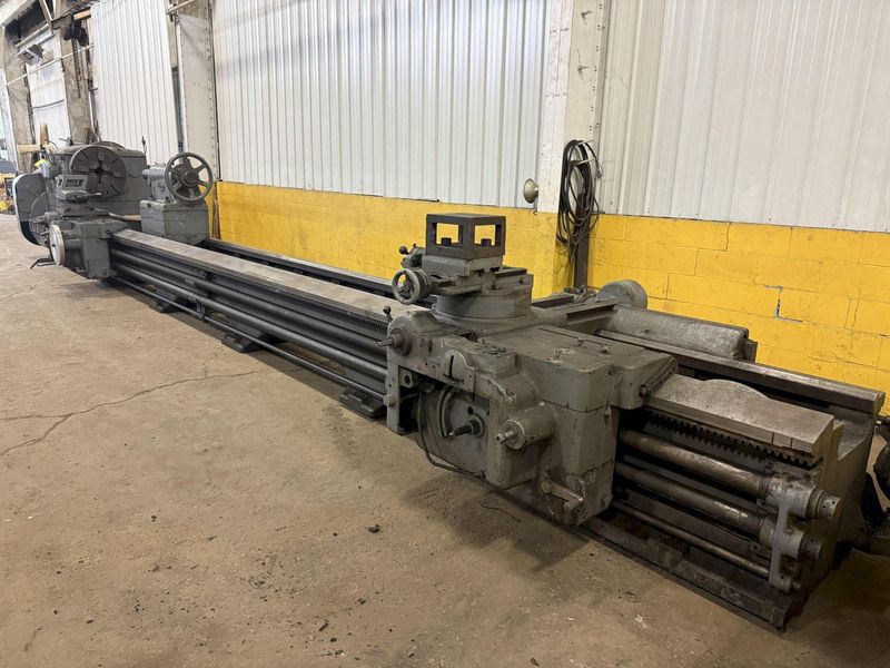 56" x 336" (28') BERTRAM ENGINE LATHE WITH DUAL CARRIAGES: STOCK #10964