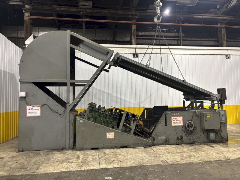 72" X .200" X 20,000 LBS COE PRESS SPACE SAVER COIL CRADLE STRAIGHTENER COMBINATION UNCOILER, 48