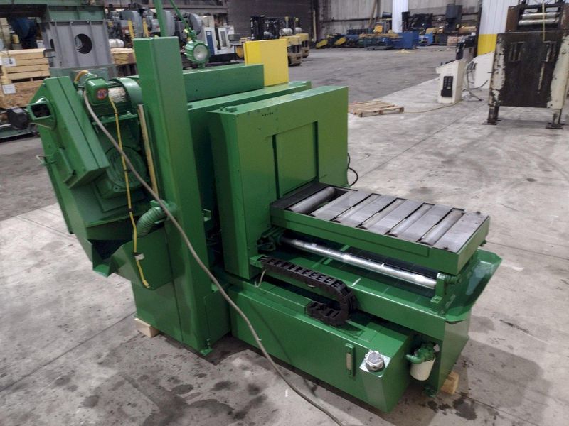 12" X 12" HYD-MECH MODEL #H-12A FULL AUTOMATIC FEED HORIZONTAL BANDSAW PLC 100 CONTROLS: STOCK #