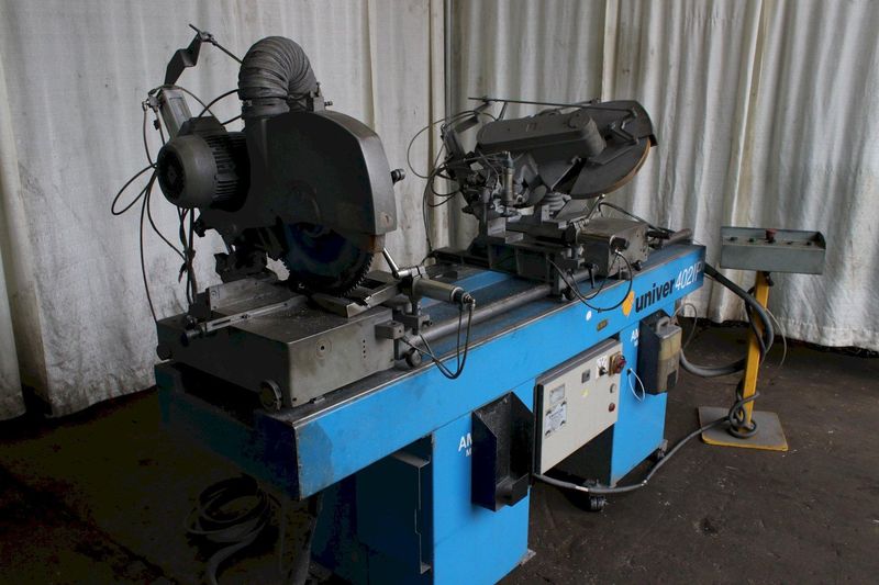 PERTICI UNIVER 402IP DOUBLE HEAD TRAVELING MITER SAW: STOCK #75312