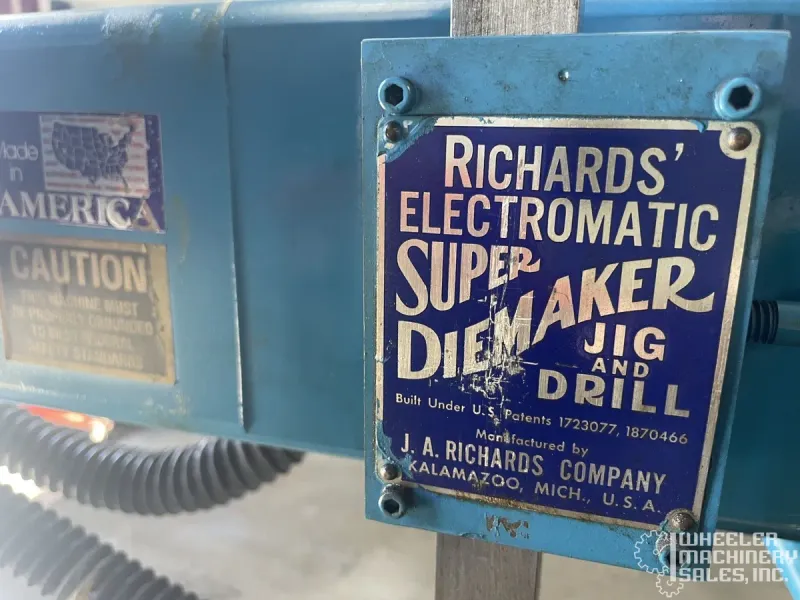 J. A. RICHARDS Electromatic Super Die Maker Jig and Drill #8319 #1