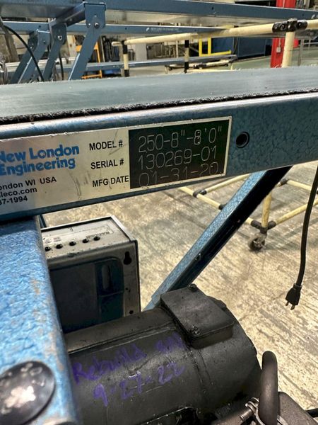 8" x 8'  NEW LONDON ENGINEERING TRANSFER CONVEYOR