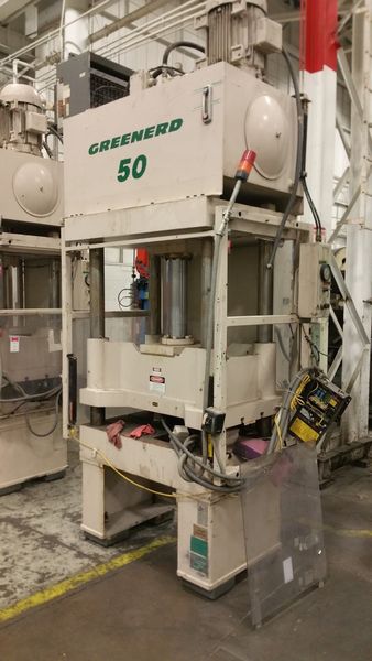 50 TON GREENERD 4 POST HYDRAULIC PRESS