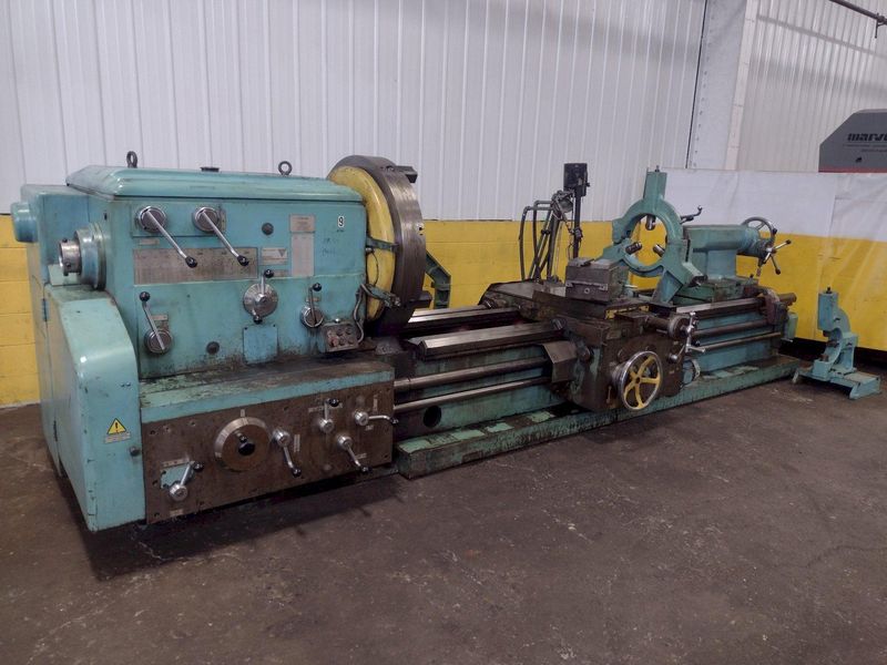 42" X 120" RYAZAN MODEL #1N65 HEAVY DUTY ENGINE LATHE 4.5" HOLE: STOCK #16472