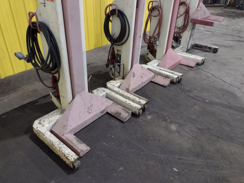 (4) 16,000 LBS STERTIL-KONI MODEL ST-1072 HEAVY DUTY MOBILE COLUMN LIFT JACKS: STOCK #19399
