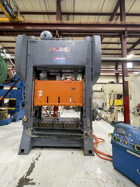 400 ton Bliss SC2-400-84-48 Used Straight Side Double Crank Mechanical Metal Stamping Press, Yea