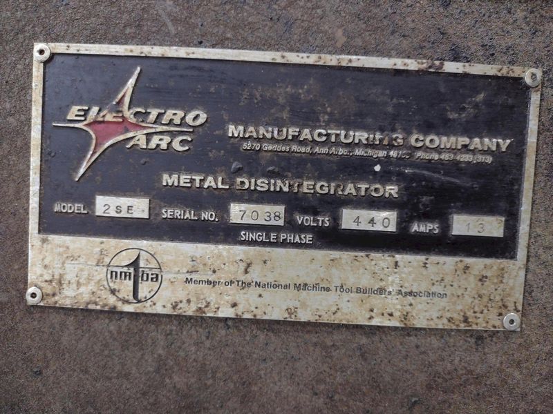 ELECTRO ARC MODEL #2SE TAP DISINTEGRATOR: STOCK 21838