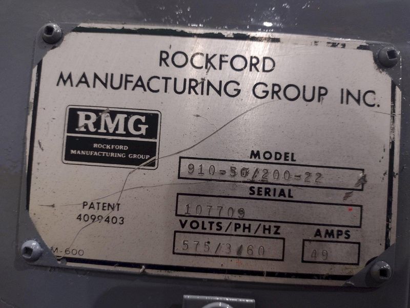 5/8" RMG MODEL #910-50/200-22 WIRE DRAWER, ROCKFORD MANUFACTURING GROUP: STOCK #16180