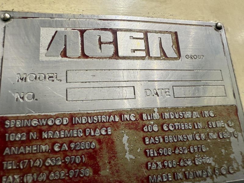 12" X 24" ACER MODEL #AGS-1224AHD HYDRAULIC HORIZONTAL SURFACE GRINDER: STOCK #23370
