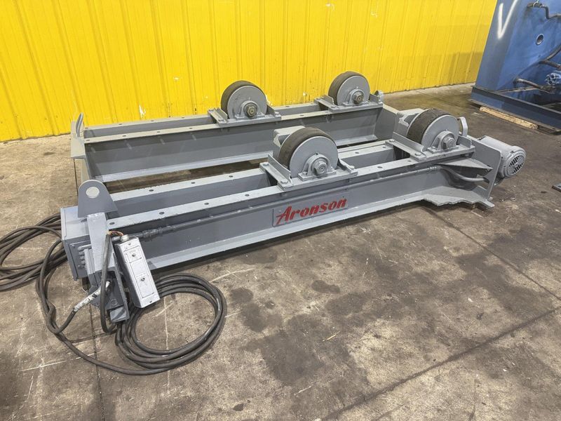 20,000 LB (10 TON) ARONSON MODEL #WRD10 POWERED TANK TURNING ROLLS, DRIVE & IDLER: YOBRO #25144