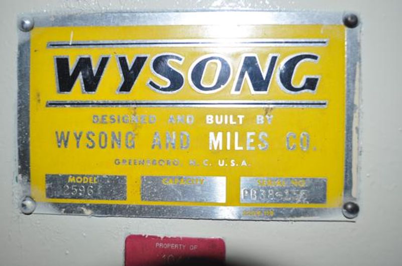 25 Ton Wysong Mechanical Press Brake