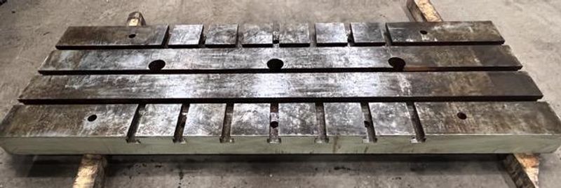 72” L-R x 24” F-B x 4” Thick T-Slotted Steel Bolster