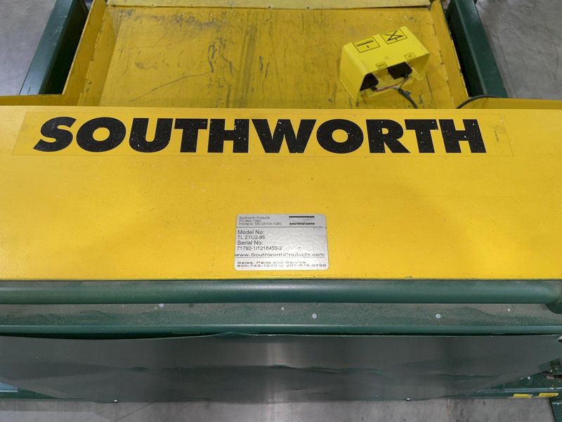 2000 LBS SOUTHWORTH MODEL # ZTU2-85 CONTAINER TILTER: STOCK #78553
