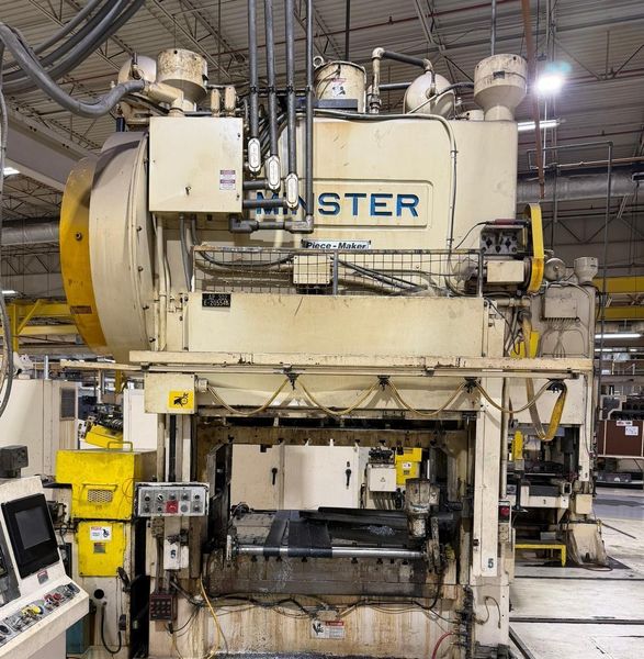 150-ton Minster "Piece-Maker" Back Geared Straight Side Press Model P2-150-60 For Sale, Year 199