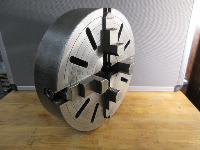Kitagawa 16" Independent 4-Jaw Lathe Chuck, D1-6 Camlock Mounting, Hardened Step Jaws