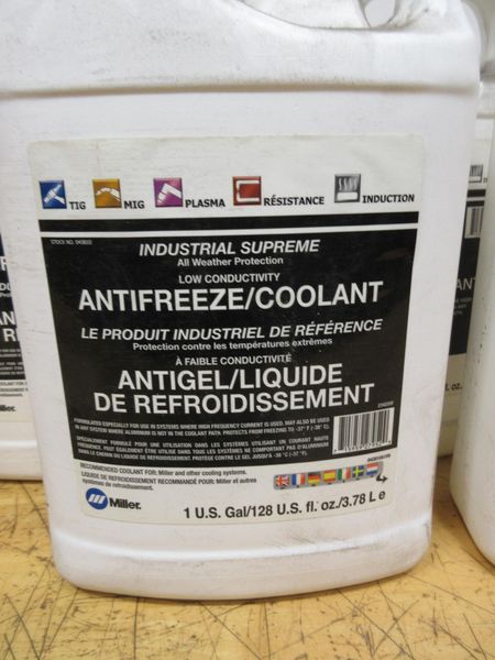 Industrial Supreme 4.5 Gallons of Low Conductivity Antifreeze/Coolant for Welder Cooling Systems- Auction Item