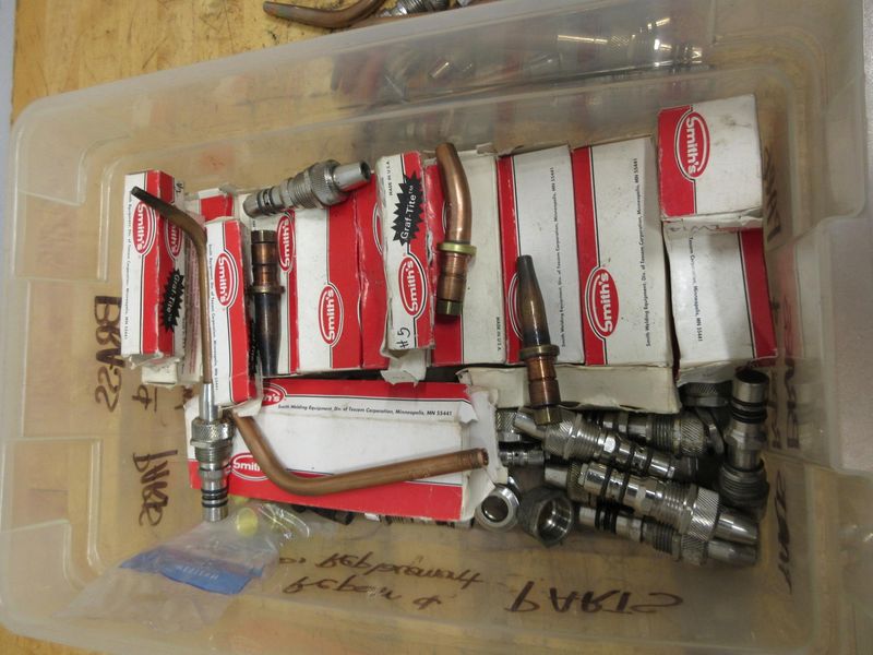 Smith's Oxy/Acetylene Torch Parts, New and Used Tips, Knobs, Fittings- Auction Item