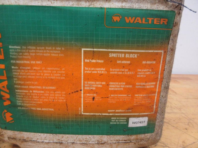 Walter Spatter Block for Welding, (2) 1.3 Gallon Jugs, (1) Sealed, (1) Half Full- Auction Item