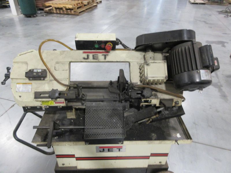 Jet HVBS-710S 7x10-1/2 in. Mitering Horizontal/Vertical Bandsaw, on Portable Steel Base, - Auction Item
