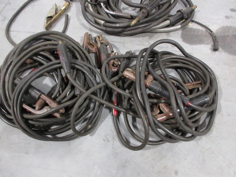 Lincoln Spare Stick Electrode Holders with Cables and Wire Feed Welding Torches with Connector Cables- Auction Item