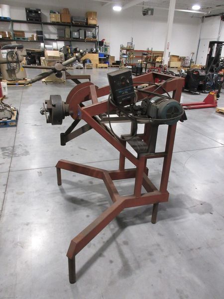 Motorized Rotary Oxy Acetylene Cutting Stand, with 9" 3-Jaw Chuck, Variable Speed Control, and Electric Motor Drive- Auction Item
