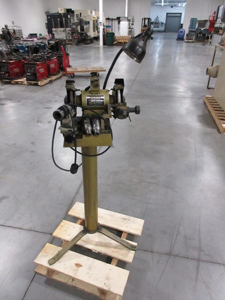 Darex Pedestal Mount Drill Sharpener with (3) Drill Chucks- Auction Item