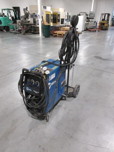 Millermatic 252 MIG Wire Feed Welder with Rolling Base and Accessories, 200/230V Single Phase- Auction Item
